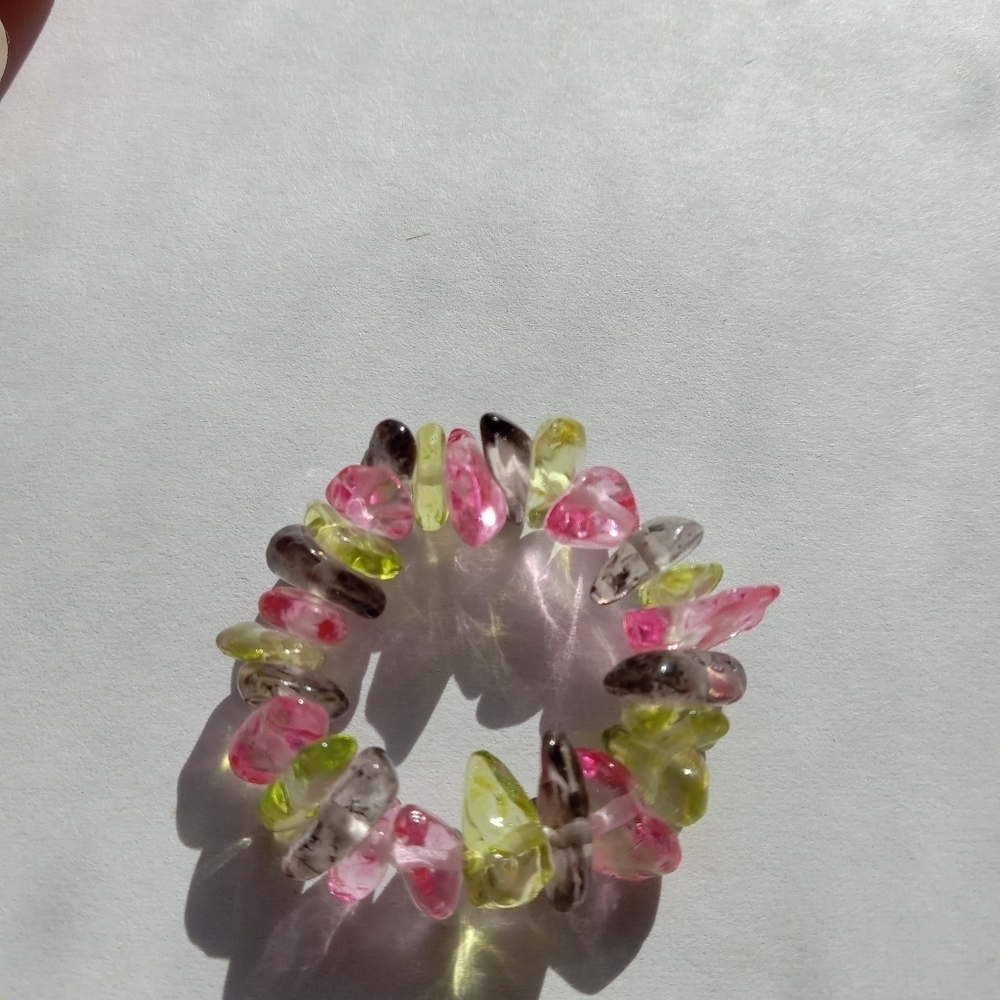5/$25 Multicolor Stone Ring bohemian western hippie bohochic bohowestern sz8 - Picture 2 of 2